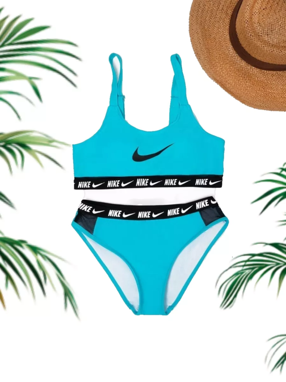 купальник раздельный с топом спортивный для купания