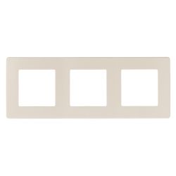 Рамка для розеток и выключателей ЭРА Серия 12 12-5103-02 на 3 поста, Сатин, слоновая кость