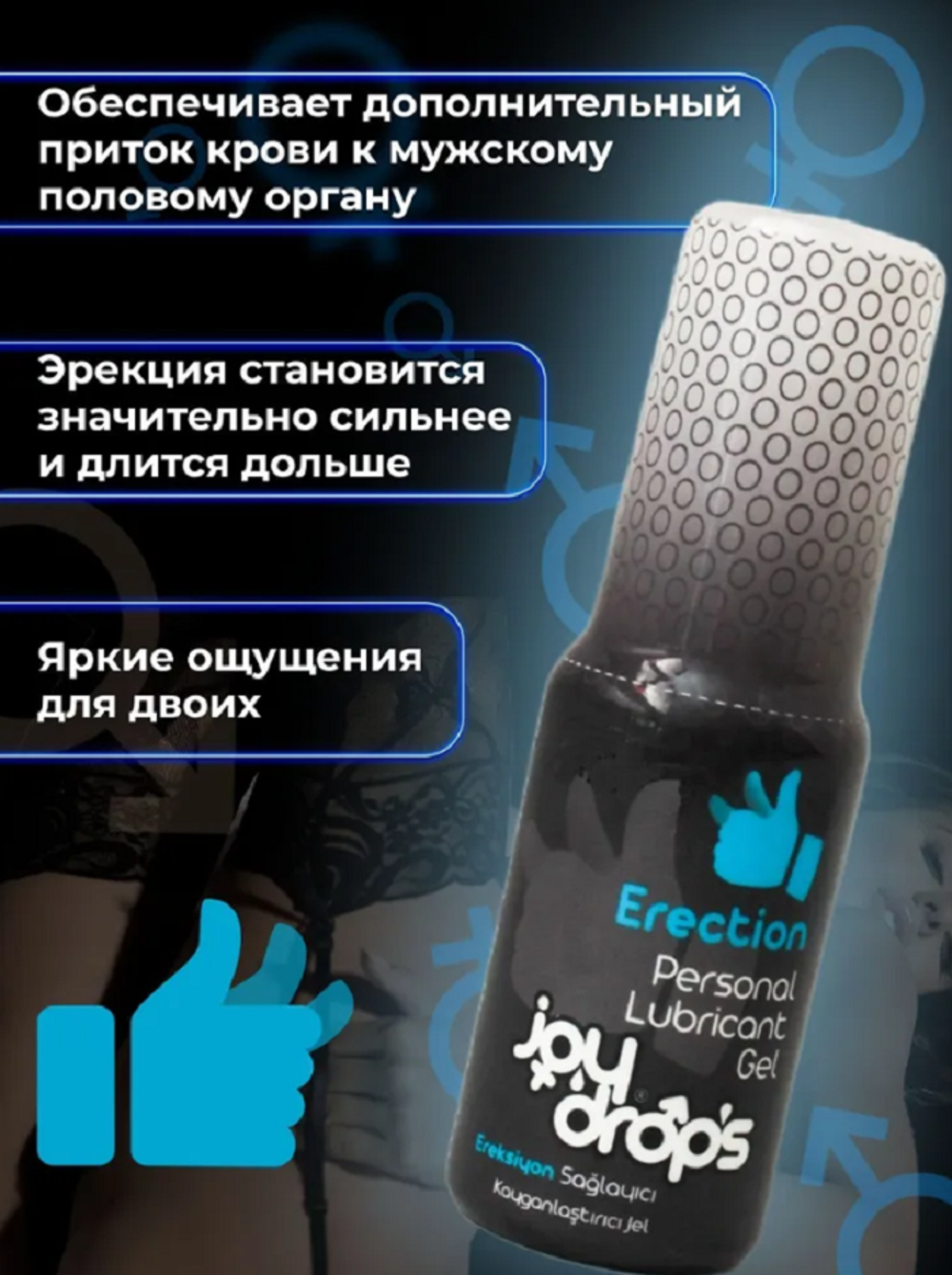 Смазка возбуждающая для мужчин Joydrops 50 мл