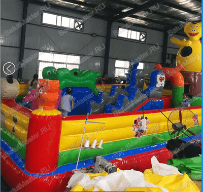 Коммерческий надувной батут "Озорные свинки"