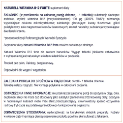 Naturell - Витамин B12 Forte, 120 жевательных таблеток