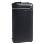 Мужской чёрный клатч портмоне из натуральной кожи GALIB 7M227