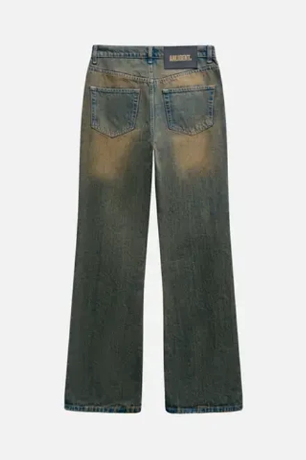 Джинсы bootcut с эффектом ржавчины