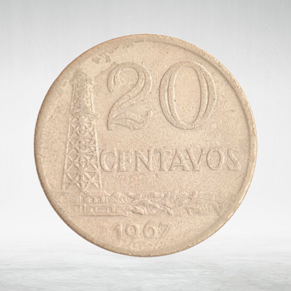 Brasil, 20 Centavos, 1967, VF