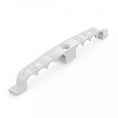 Держатель труб для прямого монтажа двусторонний на 8 мест серый d20 (20шт/120шт уп/кор) Промрукав