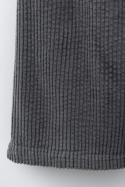 ZARA ВЕЛЬВЕТОВЫЕ БРЮКИ С КРУЖЕВОМ, ТЕМНО-СЕРЫЙ