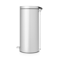 Ведро для мусора Brabantia серый металлик 30л вид сбоку
