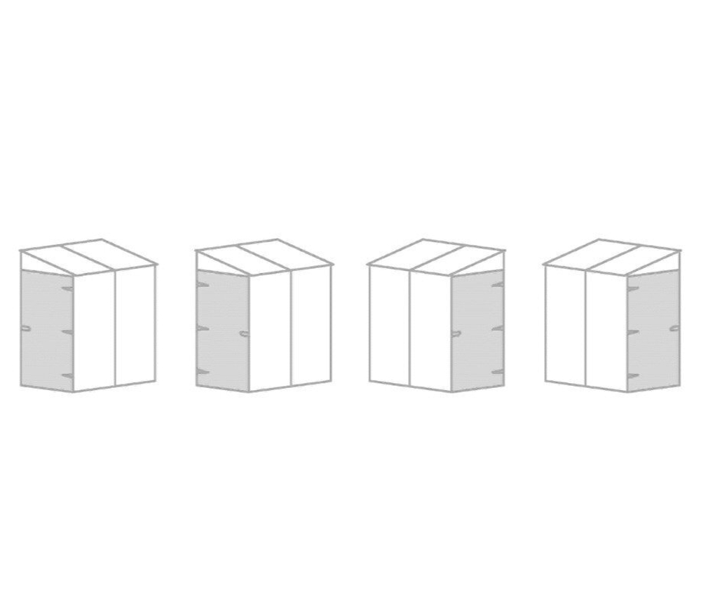 Сарай из поликарбоната Palram SkyLight Pent 4x6 grey