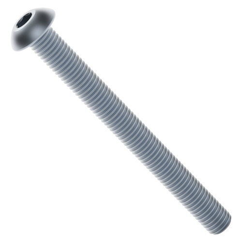 2802 Series Zinc-Plated Steel Button Head Screw (M4 x 0.7mm, 40mm Length) - 25 Pack