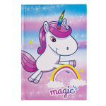 Блокнот в футляре, 14,5 см * 20,5 см, 7БЦ, Alingar, ламинация, замочек, линия, 45 л., "Волшебство"-3