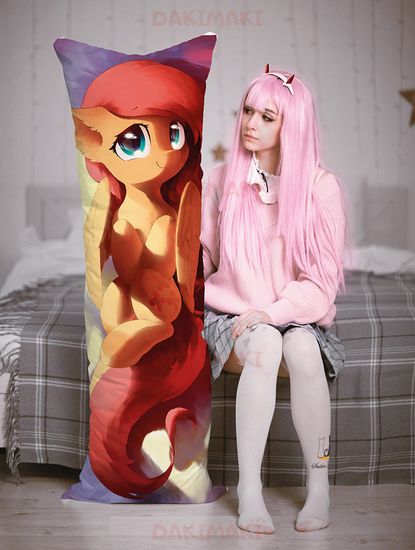 Дакимакура пони Флаттершай девочка арт. 0612