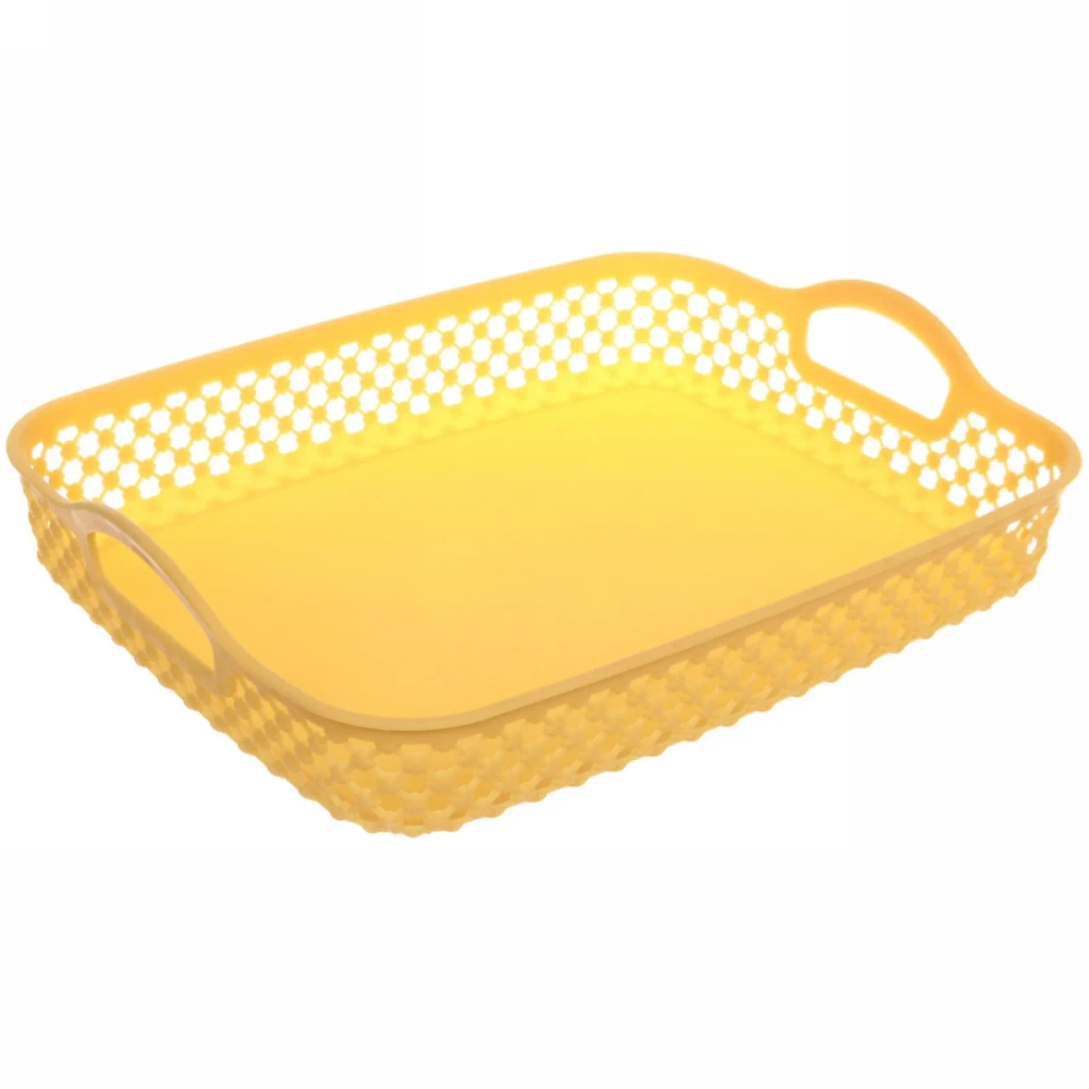 Сухарница пластиковая с ручками «Астория» 29*22*4,5см цвет микс