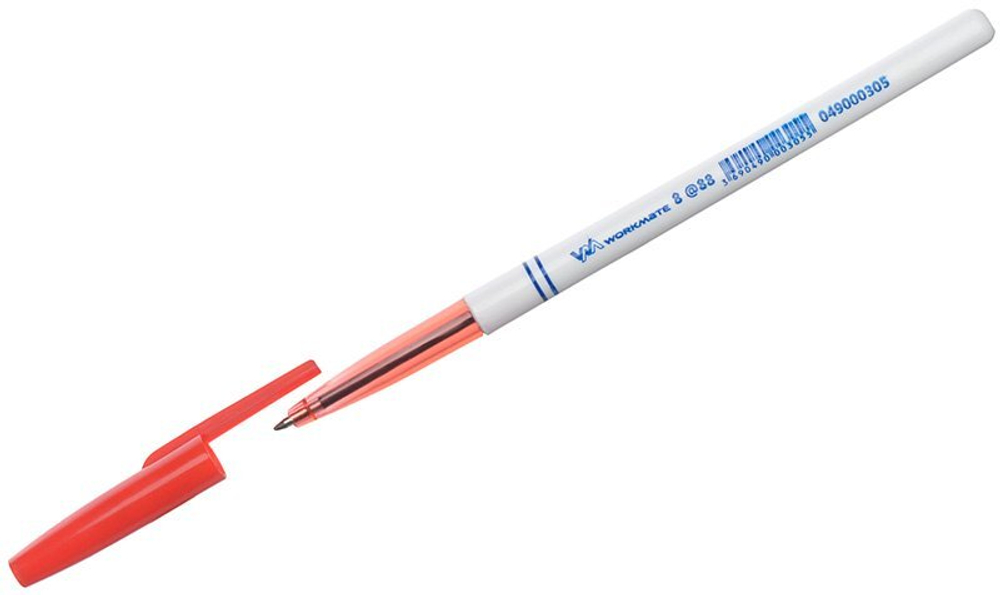 Ручка шариковая Workmate 888, 1 мм, красная