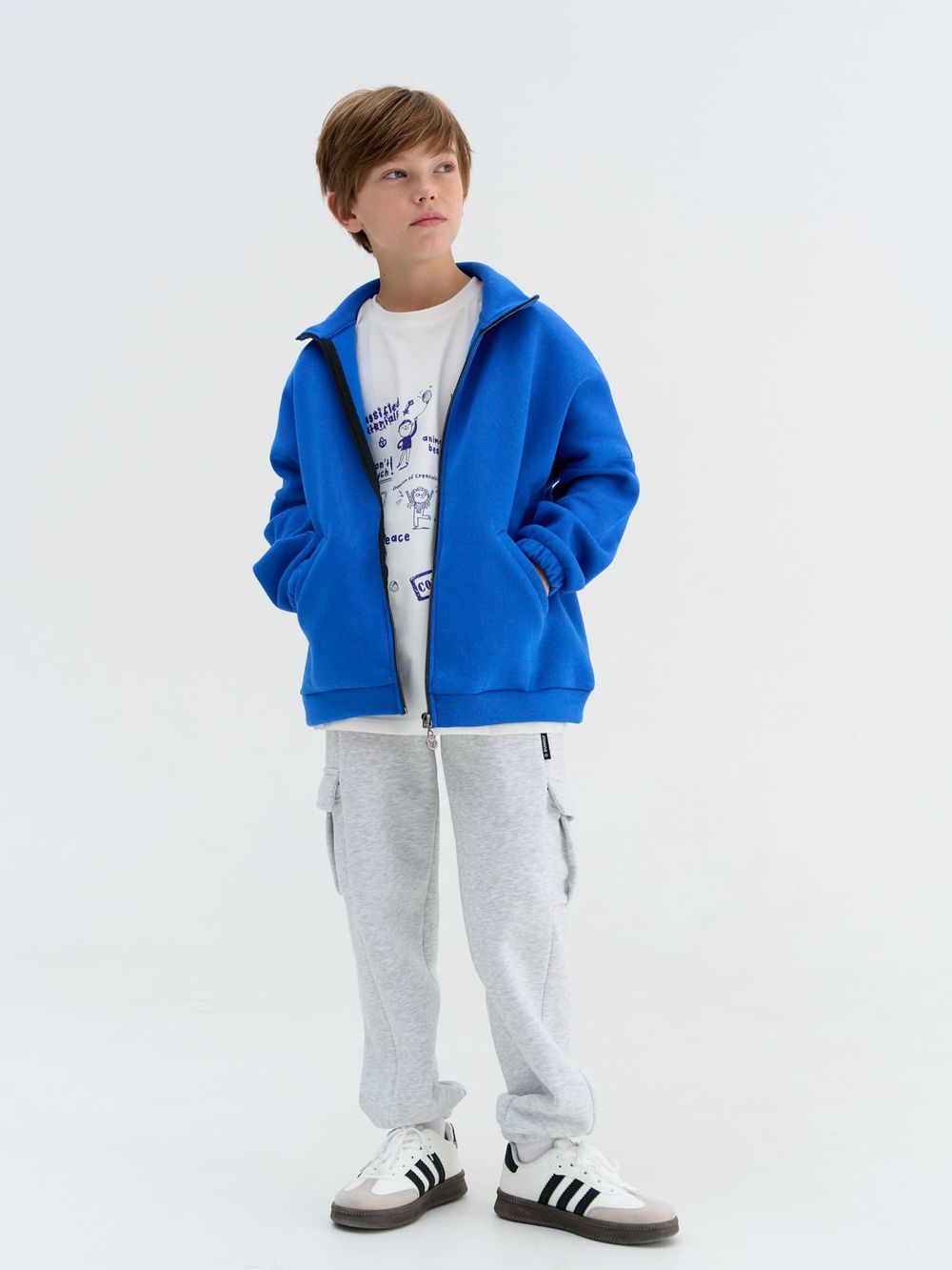 Олимпийка на молнии "Электрик" утепленная 7+