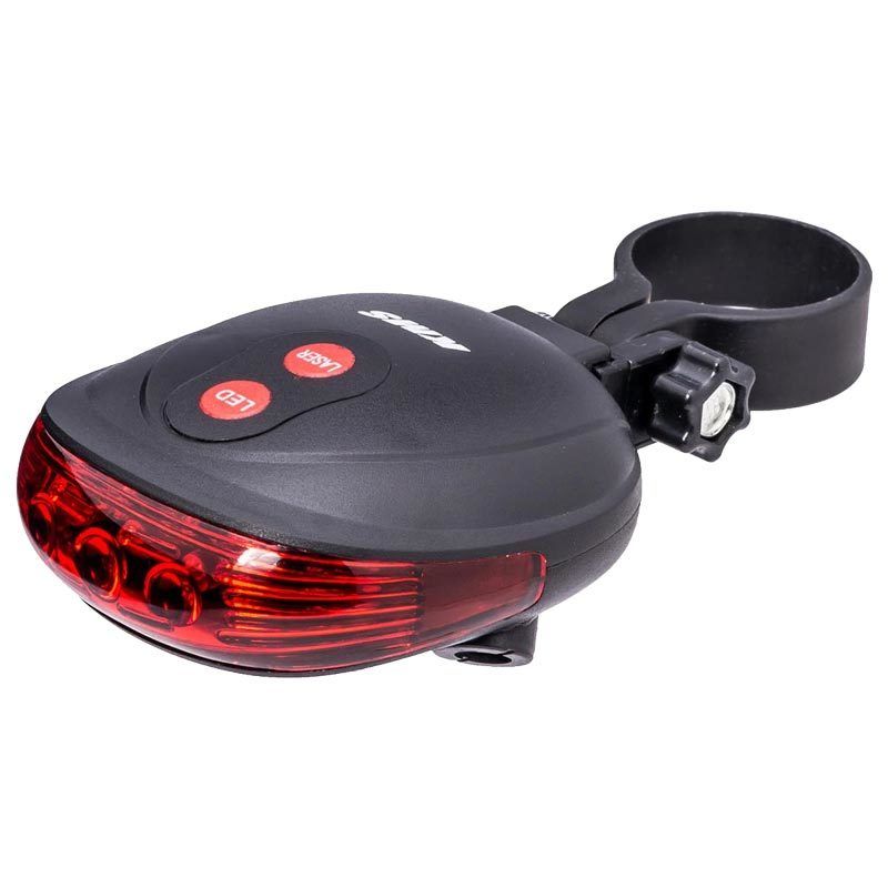 Задний стоп сигнал для велосипеда (5 диодов + 2 лазера) 