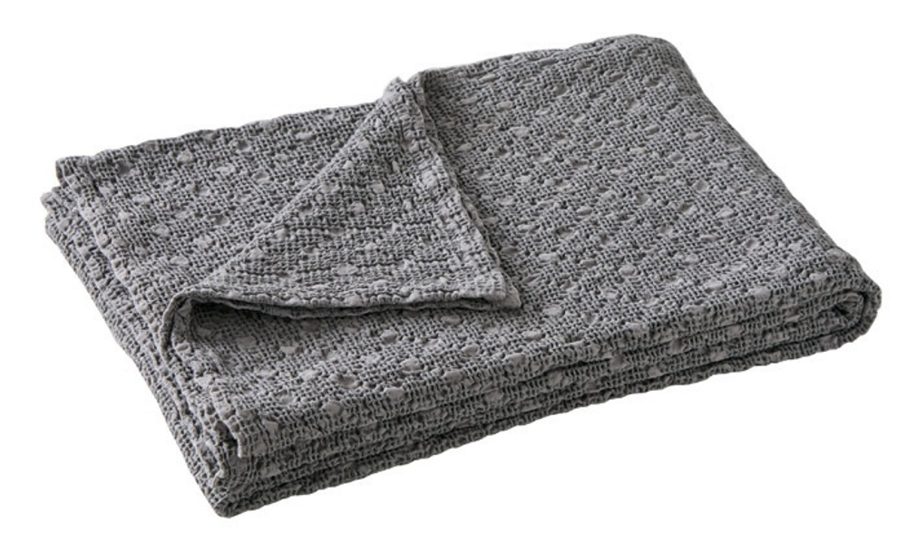 Покрывало 240х260 Blanc des Vosges Everest ardoise серое