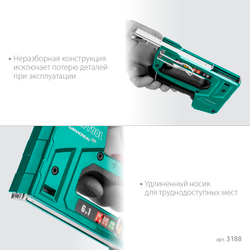 KRAFTOOL Universal-HD, 6-в-1: 53 (A/10/JT21) 23GA (6 - 14 мм)/140 (G/11/57) 20GA (8 - 14 мм)/13/53F/300/500, универсальный алюминиевый степлер (3188)