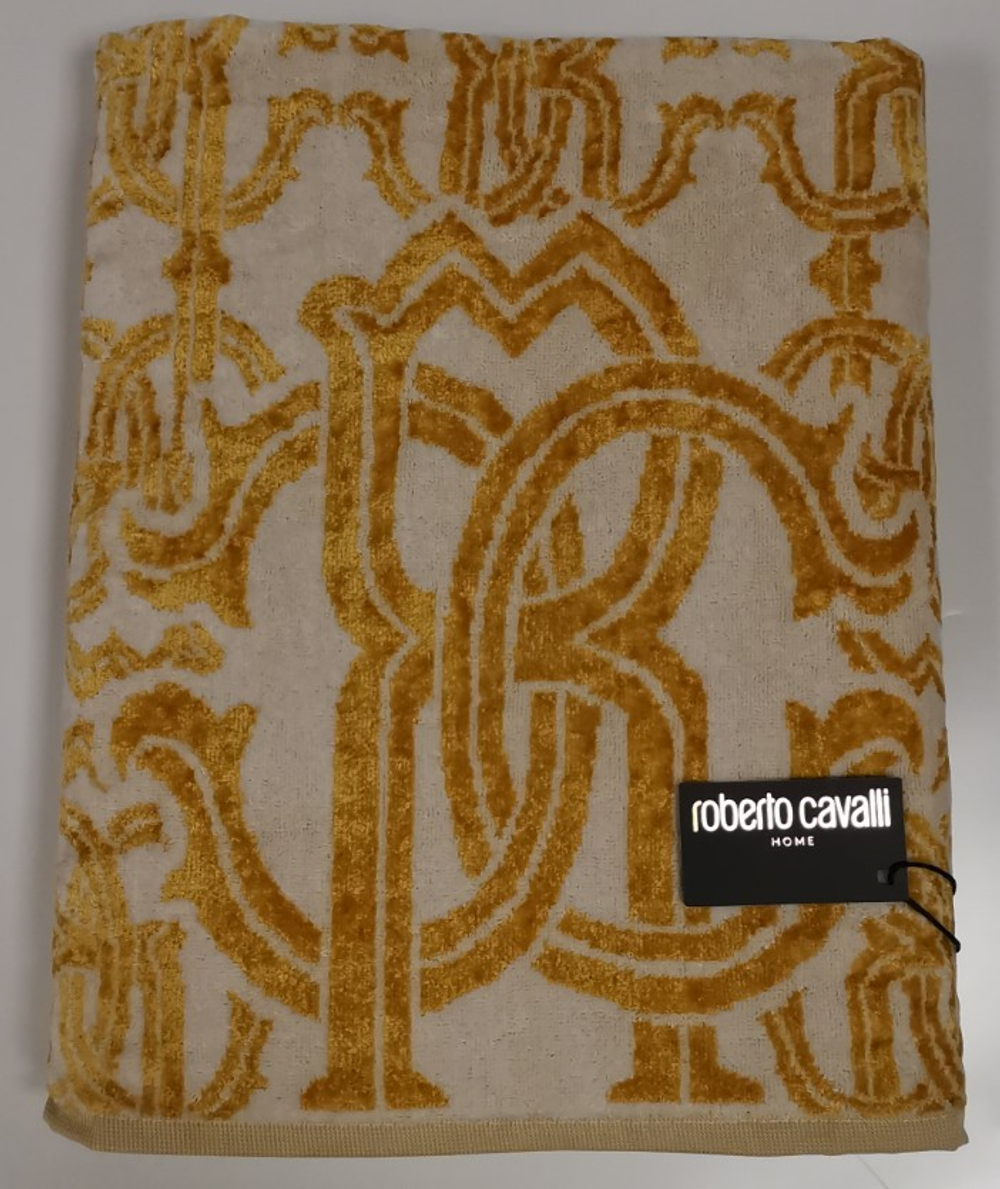 Полотенце 95х150 Roberto Cavalli Logo Gold 001