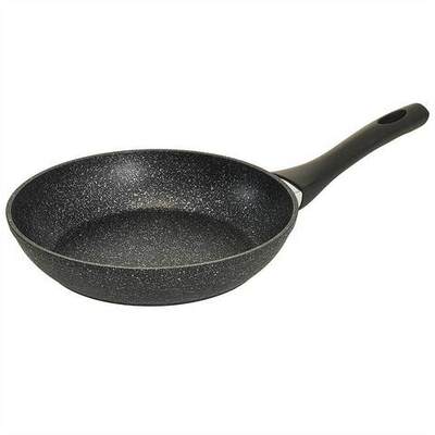 Сковорода 22 см алюминиевая с индукционным дном и антипригарным покрытием "BLACK MARBLE" Alpenkok AK-0116A/22N