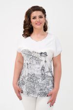 Туника Френч (48-56) Serenada белый (Акция)