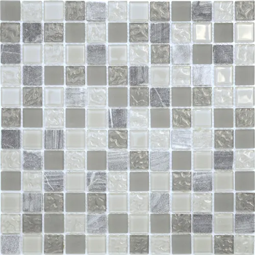 Мозаика из стекла камня металла Sitka 23x23x4 Naturelle 4 mm серый