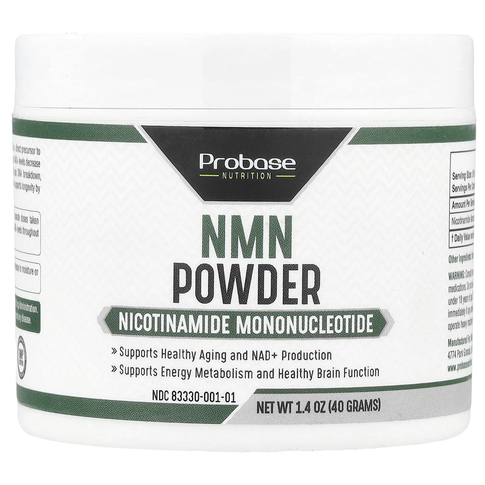 Probase Nutrition, NMN в порошке, 40 г (1,4 унции)