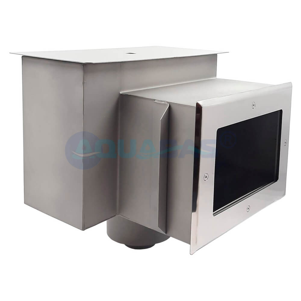 СК.20.5.1 Скиммер с удлиненной горловиной под углом 6 градусов, камерой долива и переливным желобом 2" (внутр.) композит