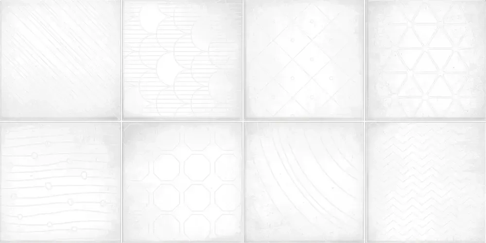 Настенная плитка ALMA Ceramica TWU09RCD010 Richard 50x24.9 белая глянцевая рельефная под мозаику