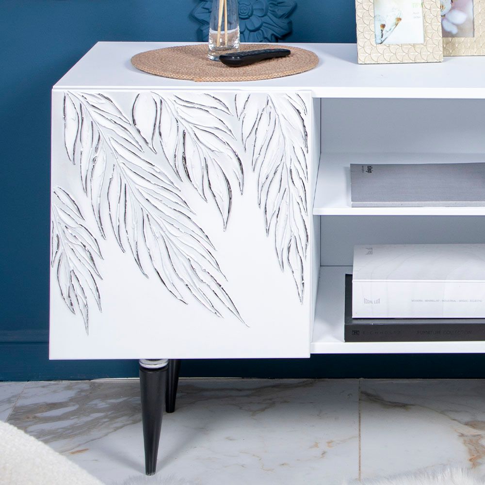 Тумба под ТВ Тропик 155см Классик Айс Сильвер Найт