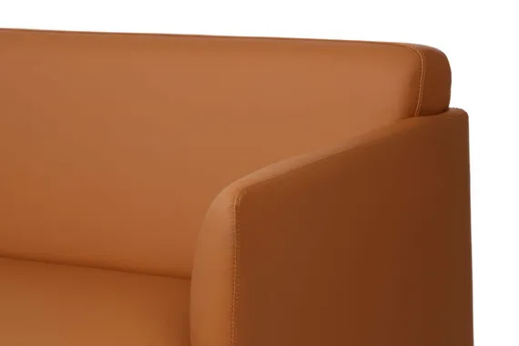 Диван Bisq 211 см, коричневая кожа