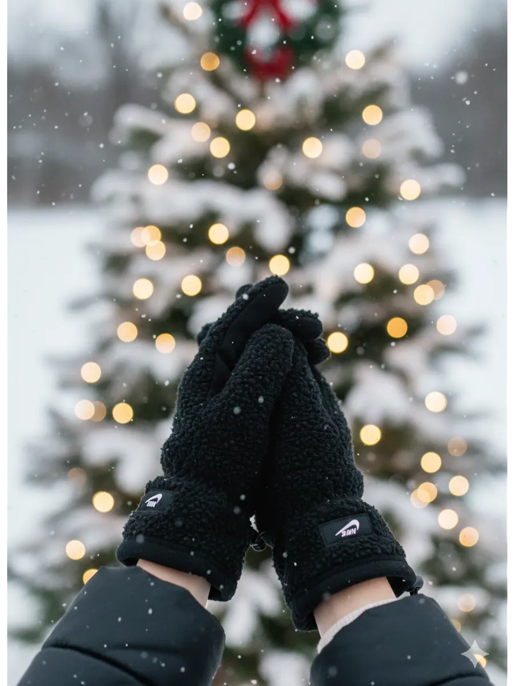 перчатки флисовые зимние теплые Nike