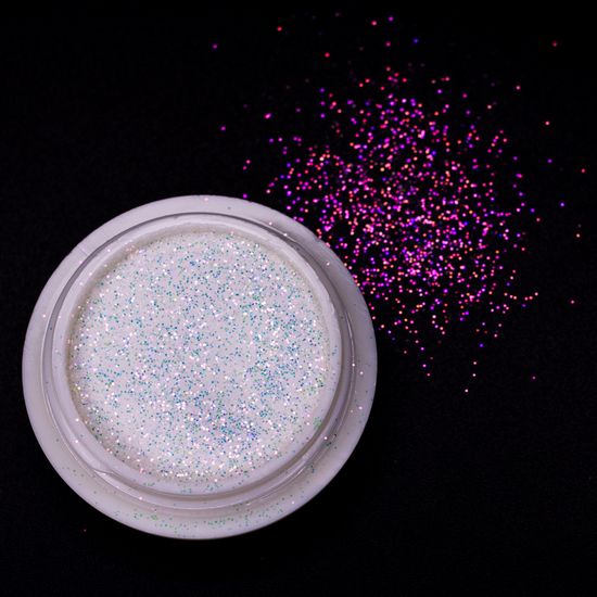 Блестки для дизайна ногтей Магический блеск №6 белый с розовым