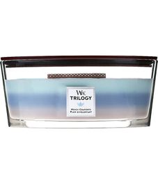 Вязаный плед, ароматическая свеча трилогия эллипс, WoodWick