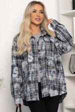 Рубашка хлопковая Шэрри (серо-синяя) Б14306-18М LT Collection