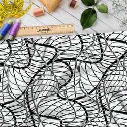 Ткань оксфорд 600 потёкшая чешуя змеи на белом фоне