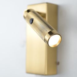 Бра Chelsom Wall Led Knurl Brass By Imperiumloft