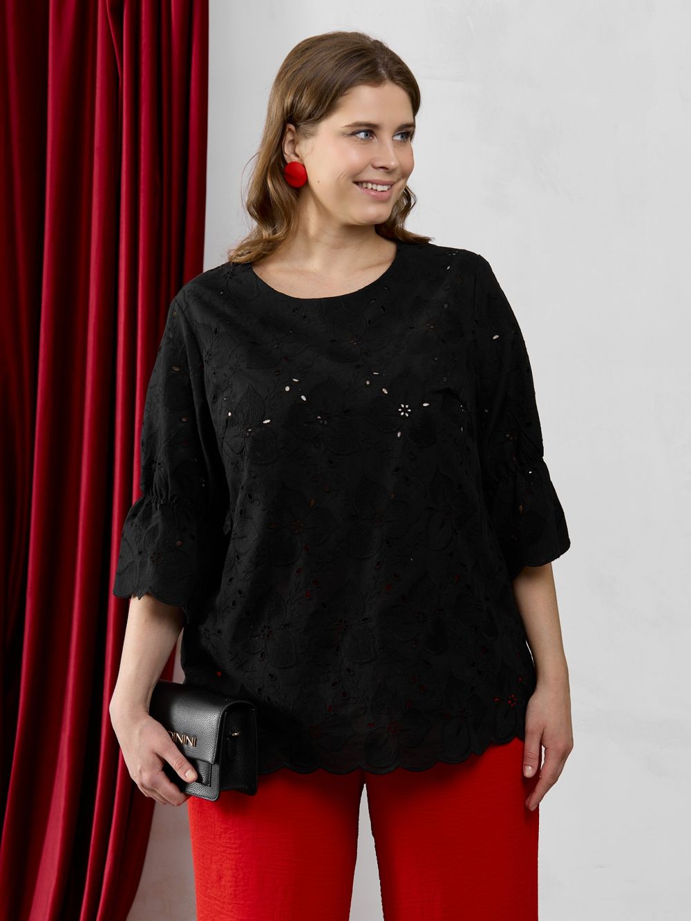 Блузка Милица-1 Виотекс ЧЕРНЫЙ-3