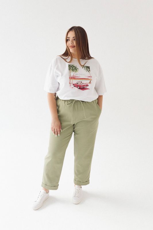 Брюки чиносы из хлопка, оливковый