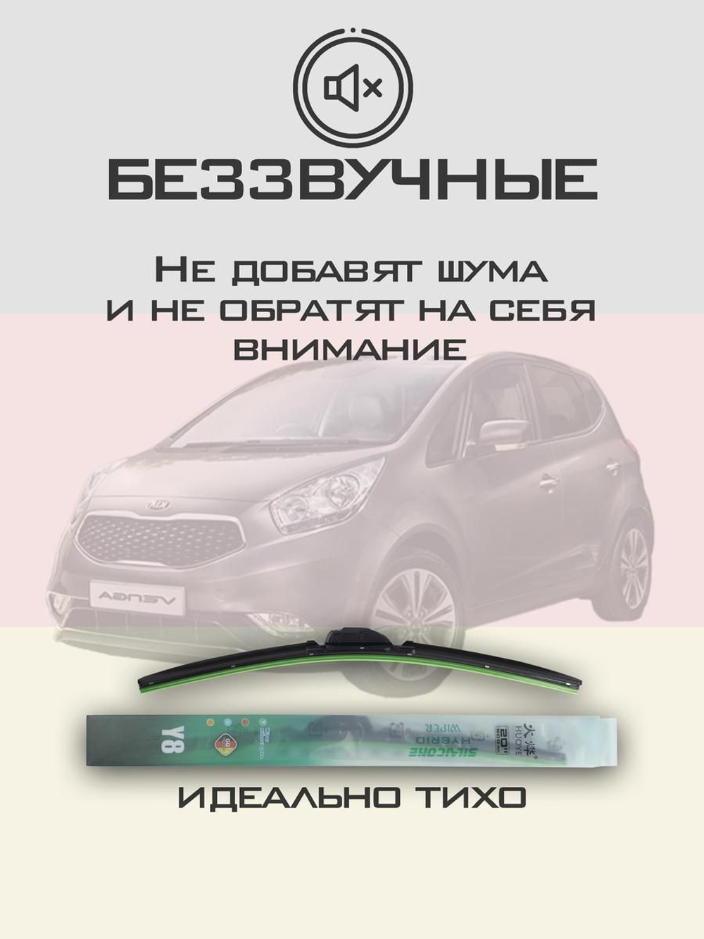 Щетки стеклоочистителя HUOYE Y8 650/350 мм на Fiat 500X | Push button