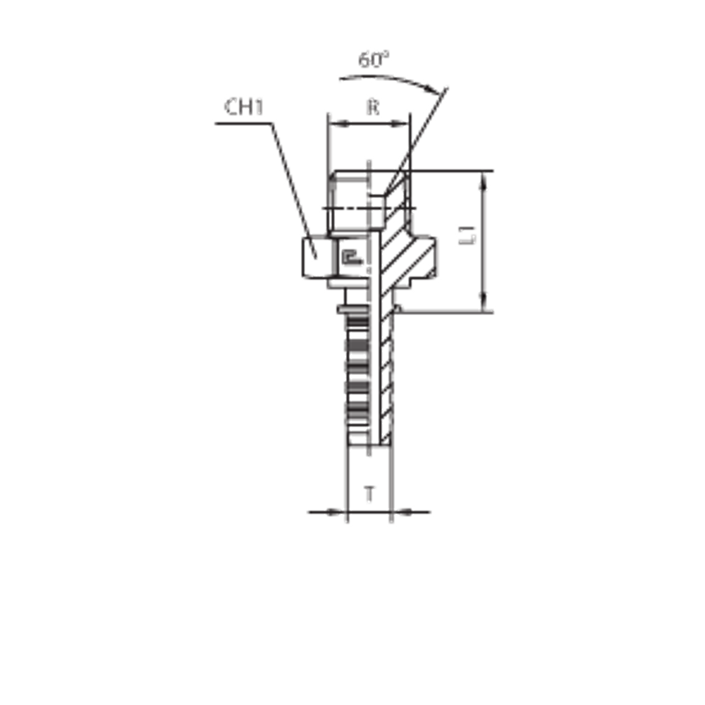 Фитинг DN 16 BSPT 3/4