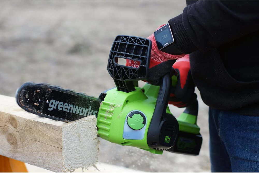 Пила цепная аккумуляторная GREENWORKS 24 V с акб и з/у   2007707UB
