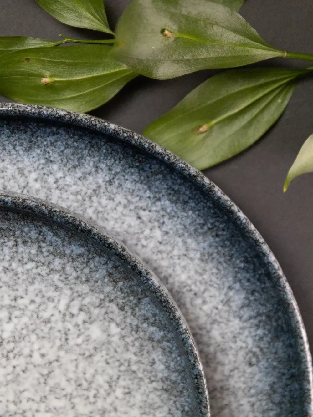 Набор 2 шт тарелок с бортиком, 23,5 см, Синий песок