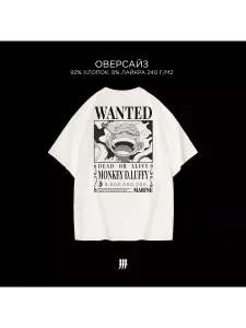 Футболка оверсайз с принтом Lyffy One Piece