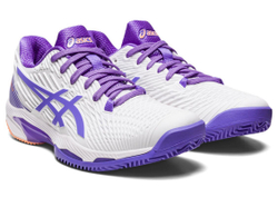 Женские Кроссовки теннисные Asics Solution Speed FF 2 Clay - white/amethyst