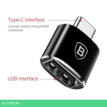 Переходник Baseus Adapter USB-C to USB Black (CATOTG-01)