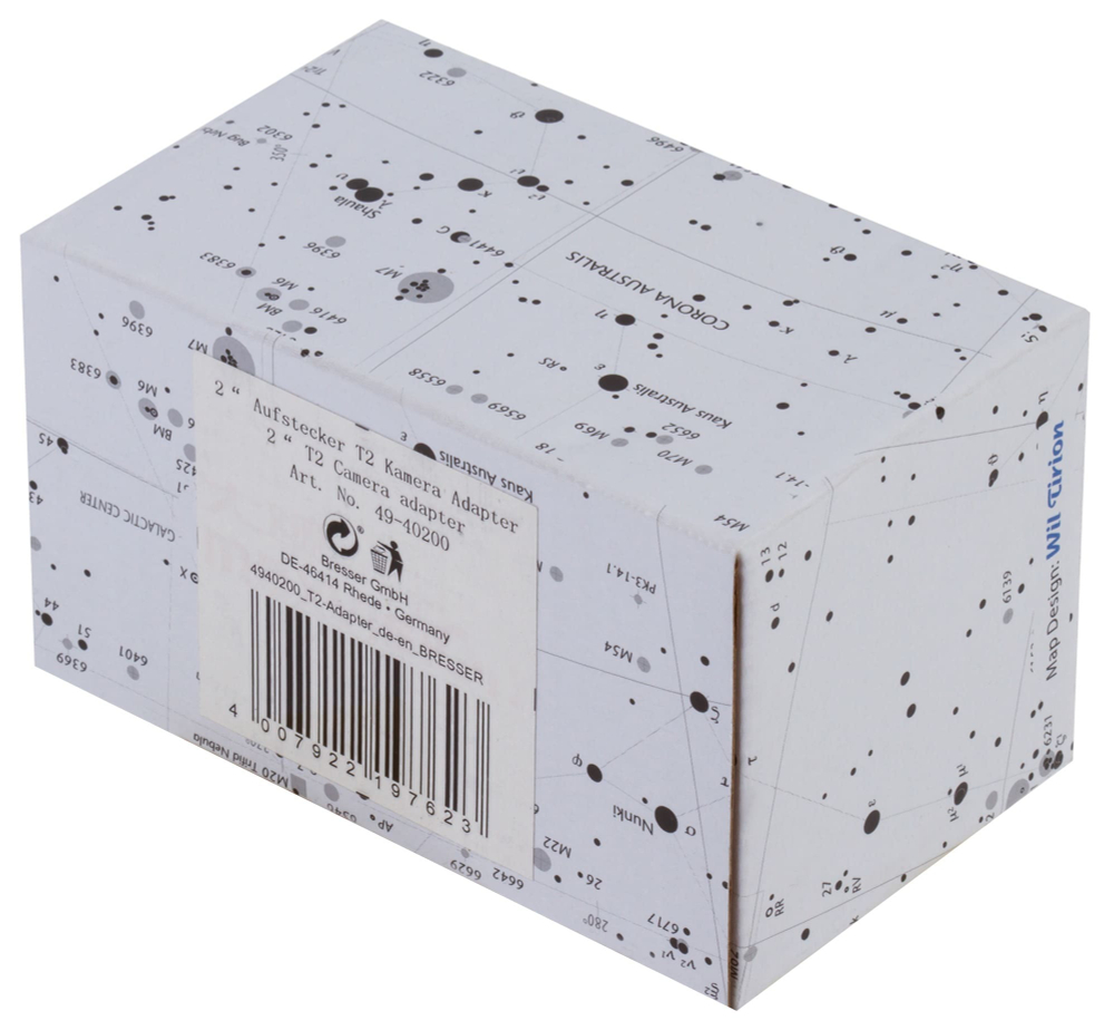 Адаптер для телескопа Bresser 1,25/2" с T2-резьбой -фото 7