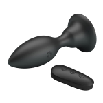 Черная анальная вибропробка 10,8см для ношения с пультом ДУ Mr.Play Vibrating Anal Plug Black BI-040076W-MR