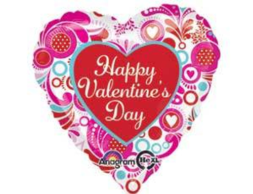 Шар фольга 18" "Happy Valentine s Day" сердце