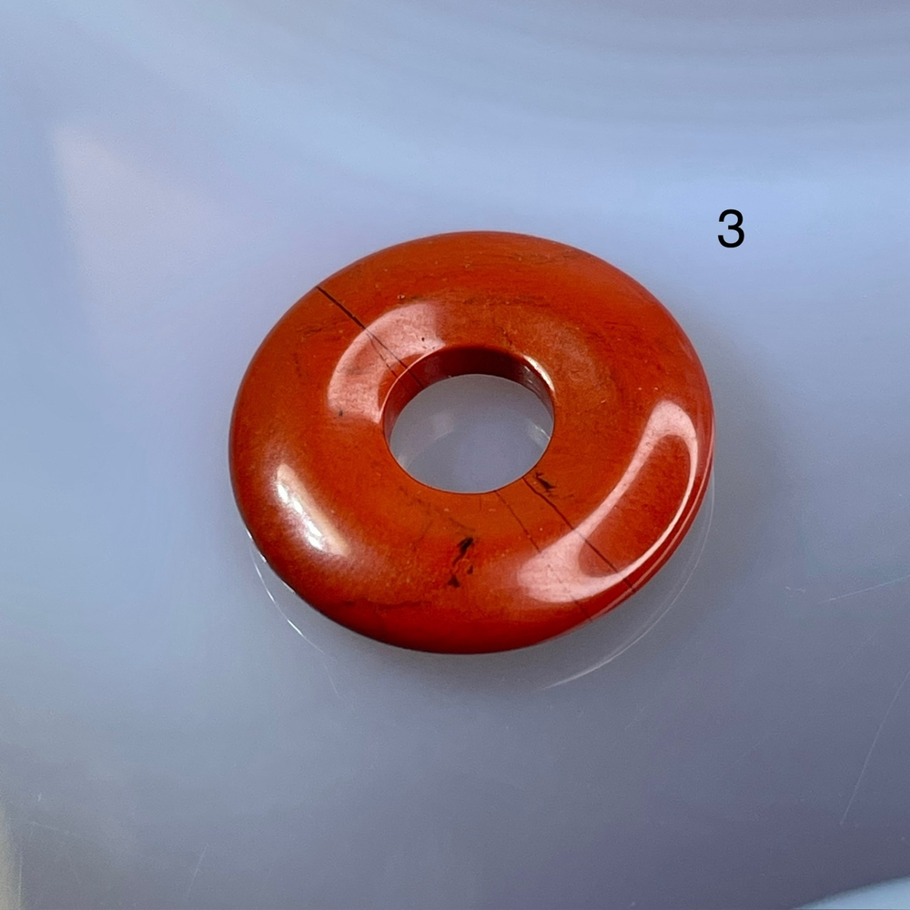 53536 Яшма красная Бусина бублик 18*4мм-57