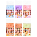 Клейкая лента (скотч) декоративная Basir, цветная, с рисунком капибары, 9 лент+диспенсер